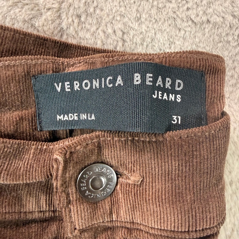 Veronica Beard Jeans Corduroy Sheridan High Rise Flare Bell Bottom Boho Retro 31 - Picture 4 of 16